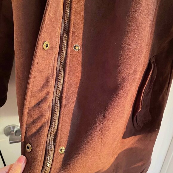 Vintage London Fog Faux Fur Trim Coat - Size L - Picture 7 of 8